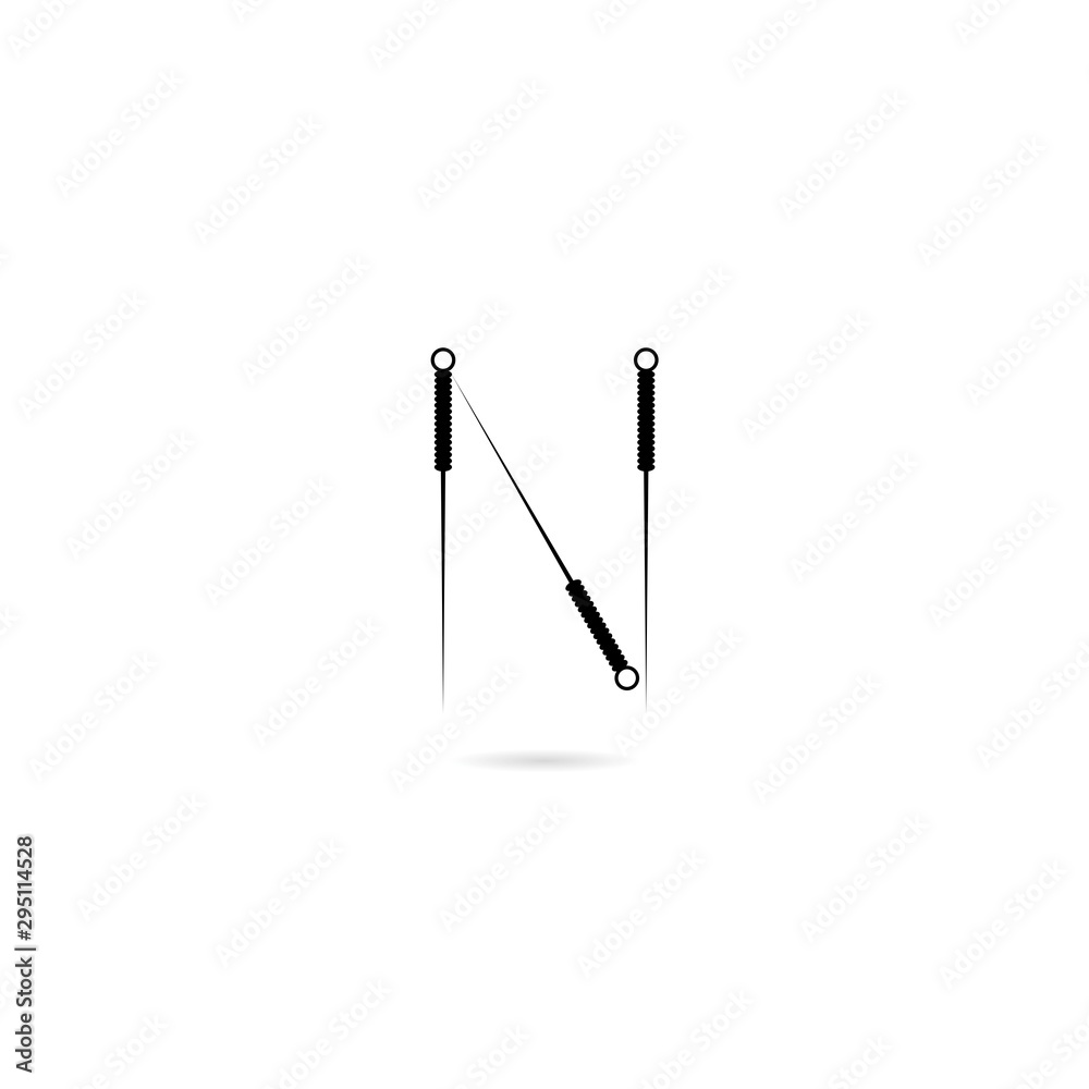 Acupuncture needles icon isolated on white background Acupuncture needles icon isolated on white background
