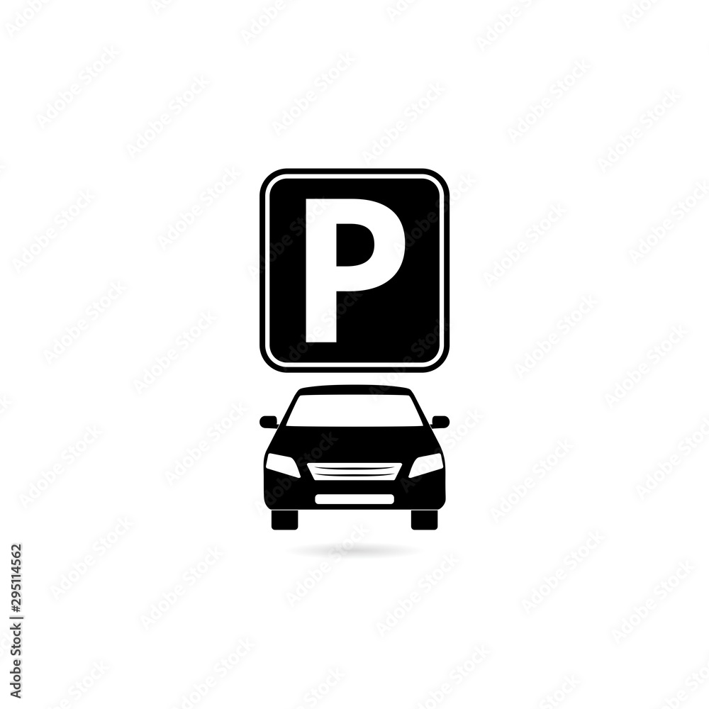 Parking icon isolated on white background Parking icon isolated on white background