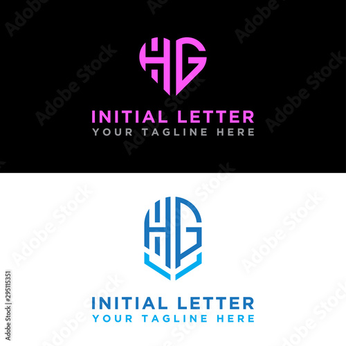 Modern Logo Set of HG logo designs, which inspire all companies. -Vectors
