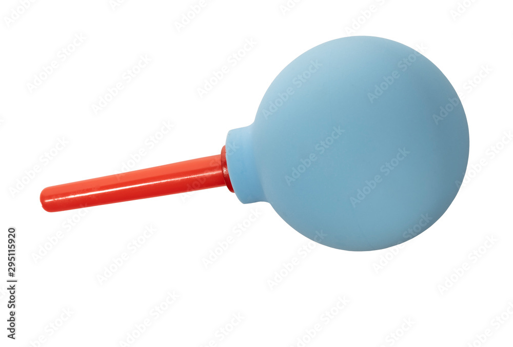 Silicone blower or rubber air pump fan vacuum cleaner for camera and lens, isolated on white background Silicone blower or rubber air pump fan vacuum cleaner for camera and lens, isolated on white background