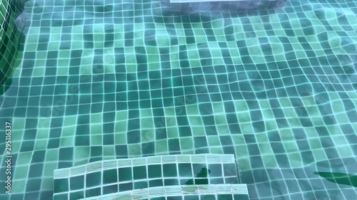 clean water in the swimming pool