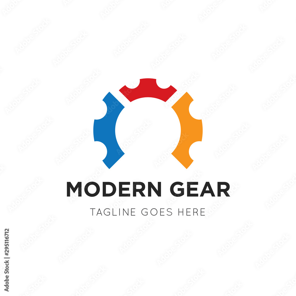 Fototapeta premium gear logo and icon vector illustration design template