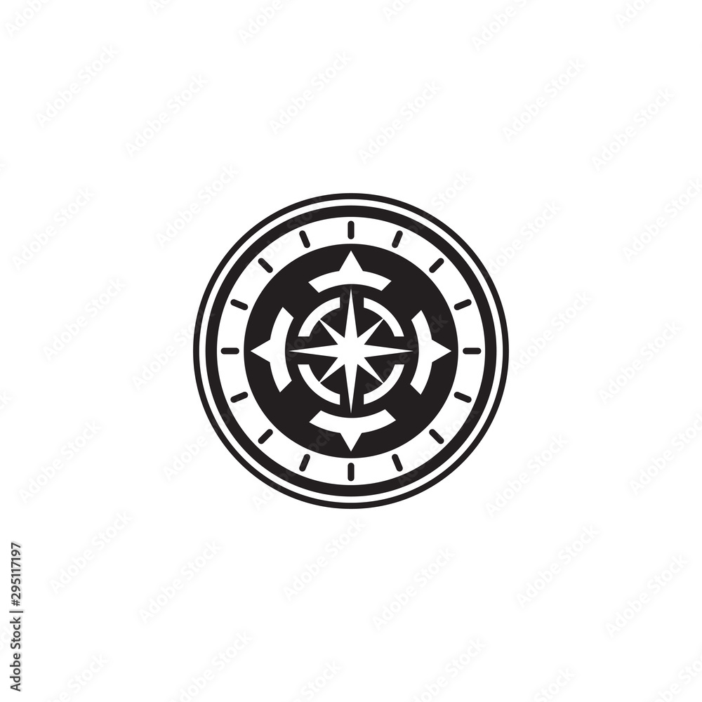 Compass icon logo design vector illustration template Compass icon logo design vector illustration template