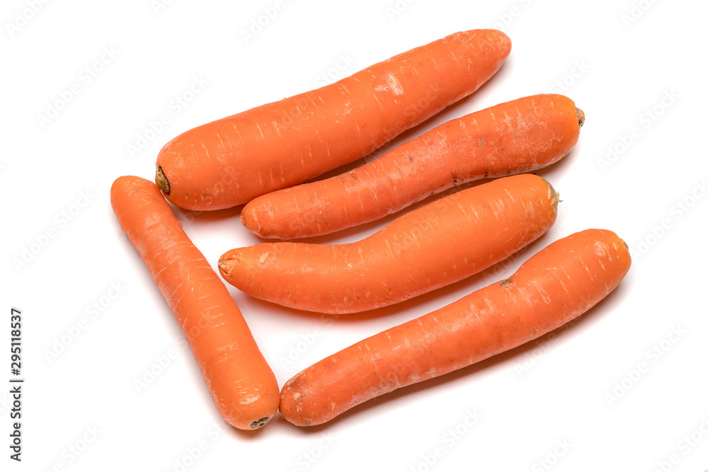 Raw carrot on white background. Raw carrot on white background.