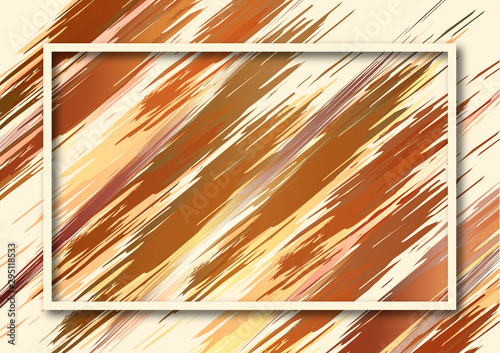 Bright paints, ink brush stroke, lines, textures. Beige background. Artistic design element, box, frame or background for text.