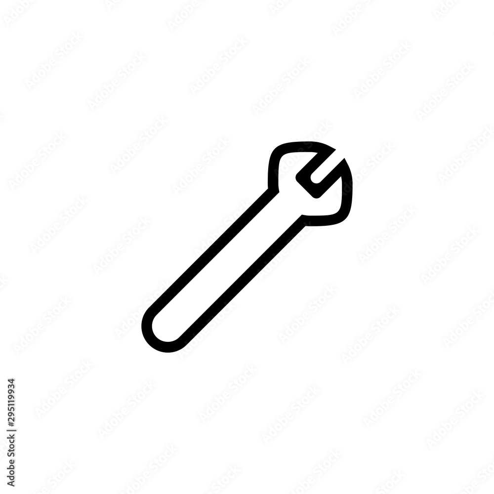 Maintenance icon. Repair key symbol. Logo design element