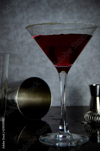 red cocktail drink