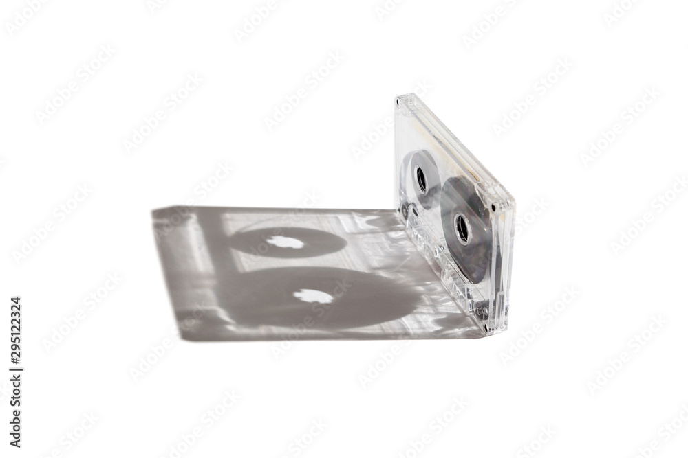 Naklejka premium Cassette tape gives original shadow