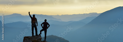 Friends watching the Magnificent Landscape