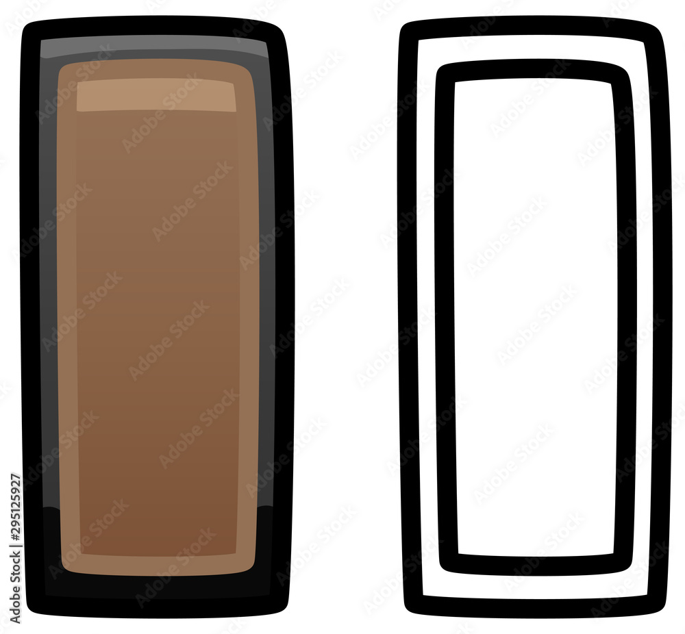 Brown eyeshadow single in colored and line versions Brown eyeshadow single in colored and line versions