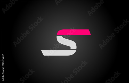 white pink alphabet letter s logo icon design