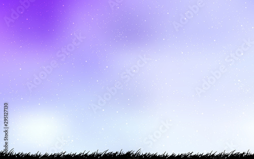 Light Purple vector background with astronomical stars. Space stars on blurred abstract background with gradient. Pattern for astrology websites.