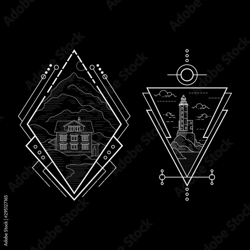 Landscape Destination Geometry line style