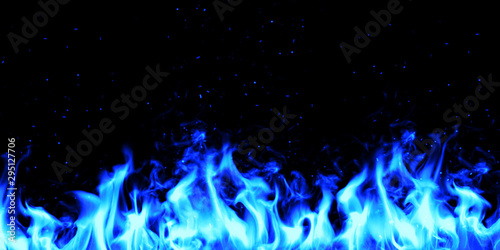 Blue fire wall concpet design. illustration.