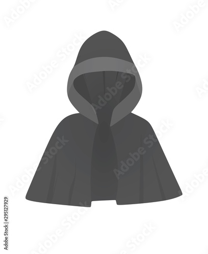 Grey cloak mantle. vector illustration