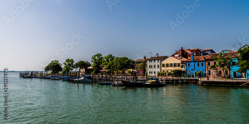 Bright houses on Burano island