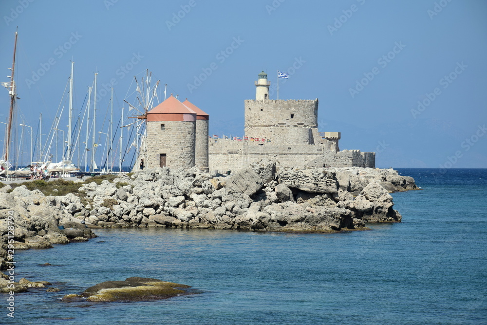 Castle in Rhodes island, Greece