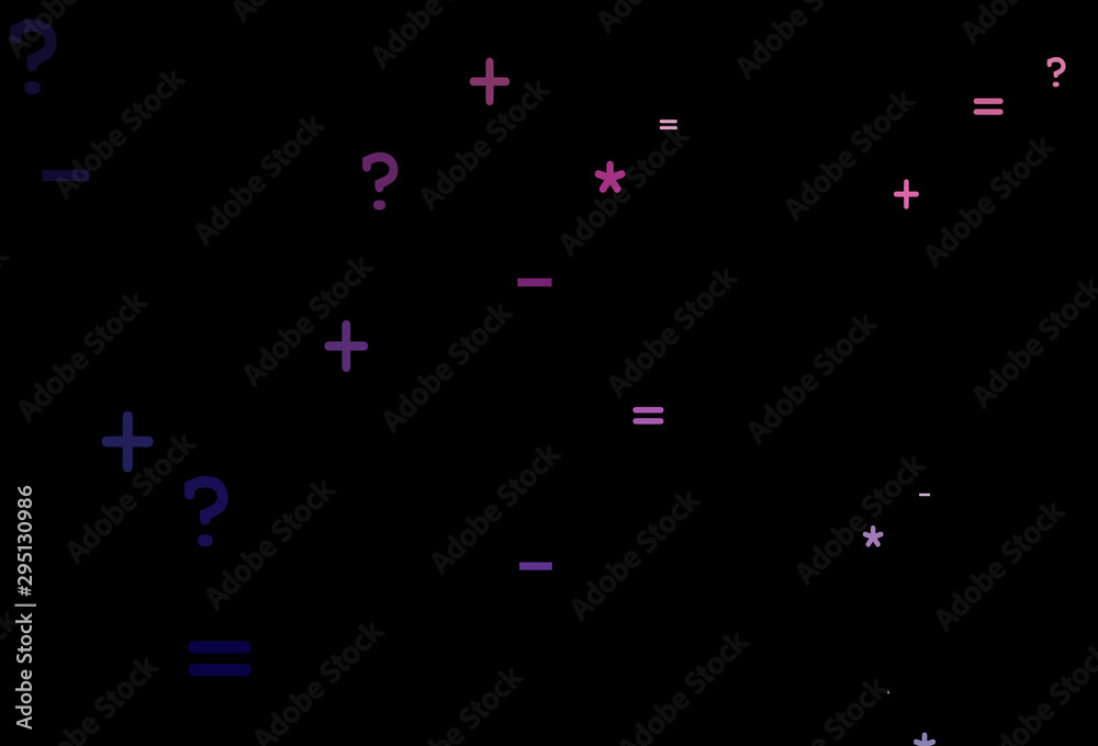 Dark Purple, Pink vector pattern with Digit symbols. Dark Purple, Pink vector pattern with Digit symbols.