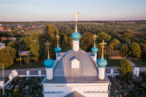 Gold ring of Russia. Church Of The Nativity Of The Virgin. Gorodishche village, Pereslavsky district, Yaroslavl region.  photo