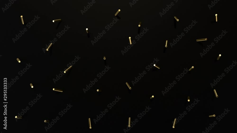 technology looped 3D background with colorful glossy metal cylinders rotating slowly on black technology looped 3D background with colorful glossy metal cylinders rotating slowly on black