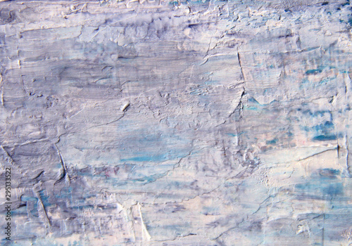 Wall texture with stains, brush strokes. Abstract oil painting on canvas is written by palette knife.