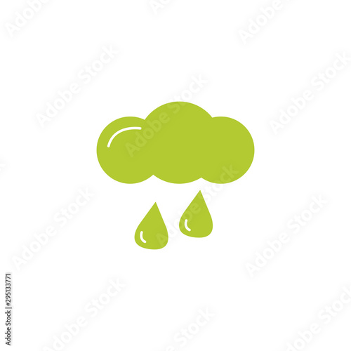 cloud rainy eco friendly fill style icon