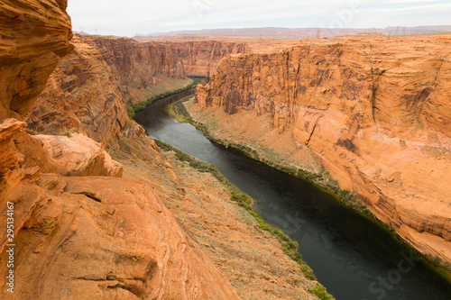 Page  AZ  USA. Spectacular view of the Colorado River from near Glen Canyon dam.