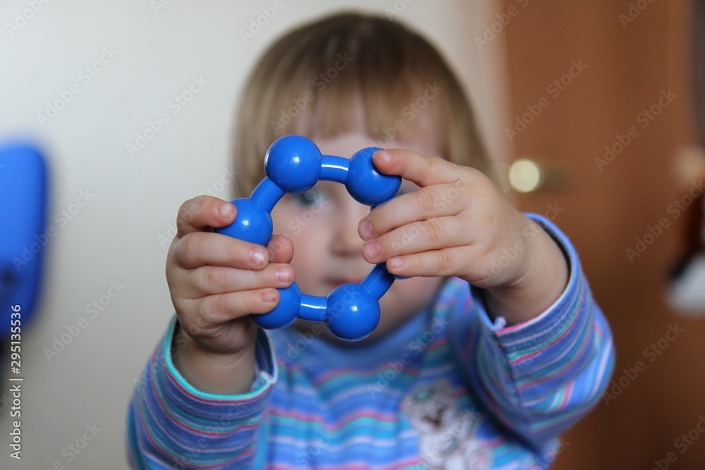 Fototapeta premium child with a toy