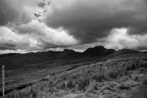 Wawa Pichinca volcano on a cloudy day