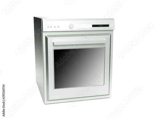 professional oven on a white background 3d render