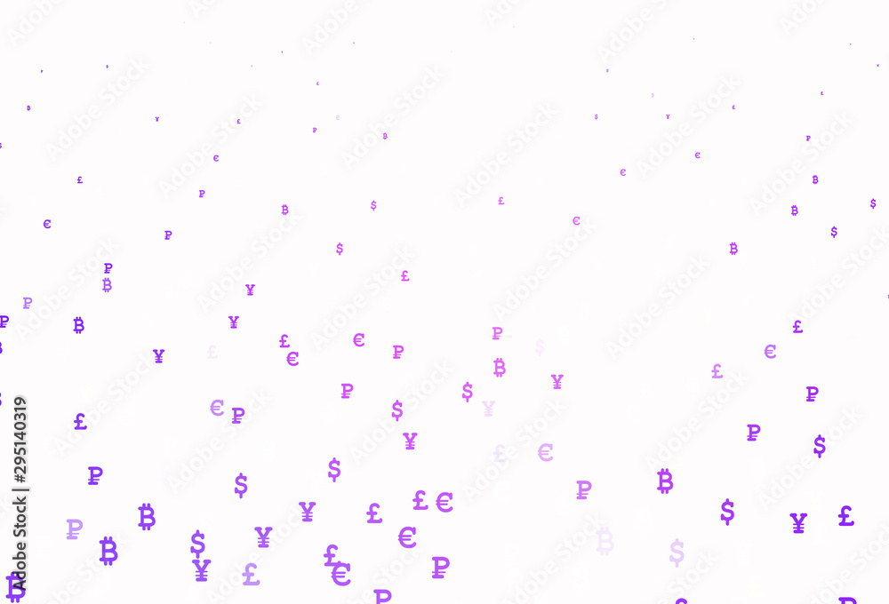 Light Purple vector template with currency.