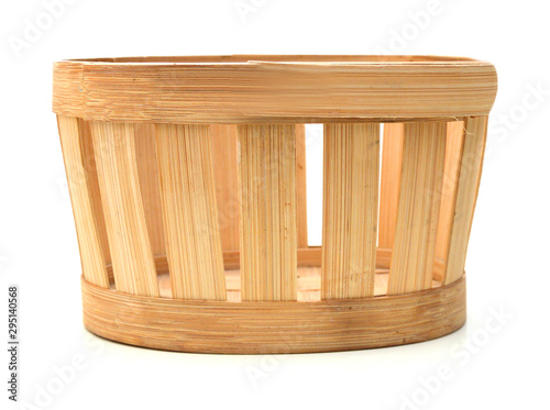 empty wicker basket isolated