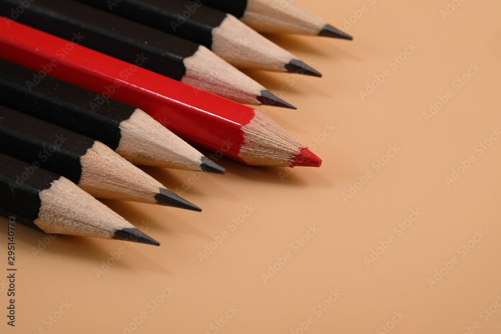 Pattern of Many different colored pencils on background