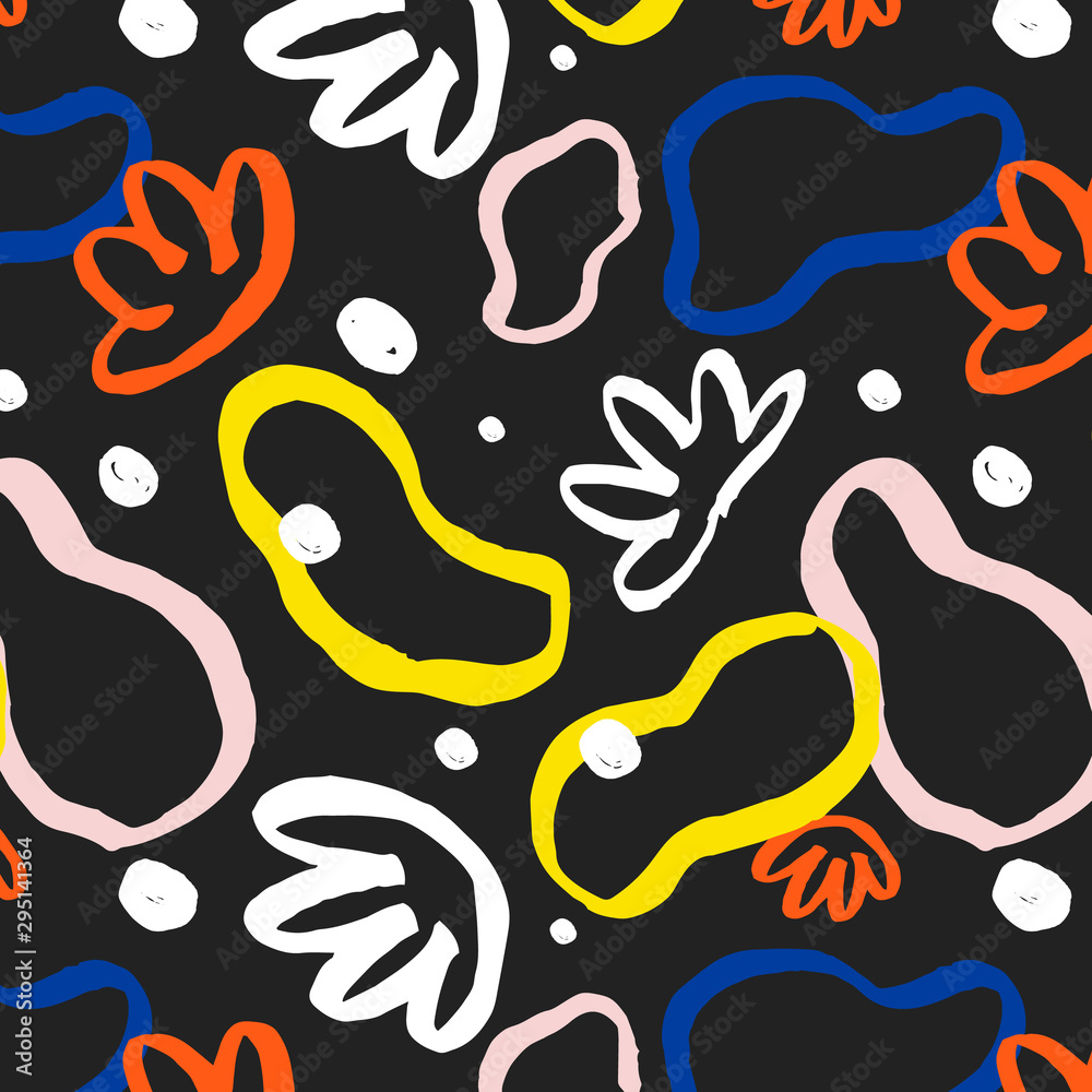 Abstract pattern with brush strokes. Perfect design for posters, cards, textile, web pages.