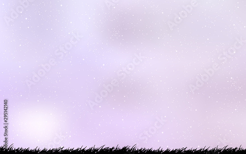 Light Purple vector pattern with night sky stars. Modern abstract illustration with Big Dipper stars. Best design for your ad, poster, banner.