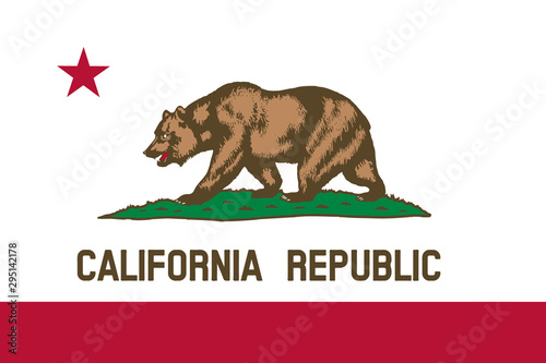 California flag. Simple flat vector illustration eps10