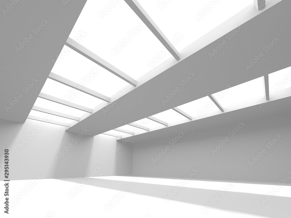Fototapeta premium Futuristic White Architecture Design Background
