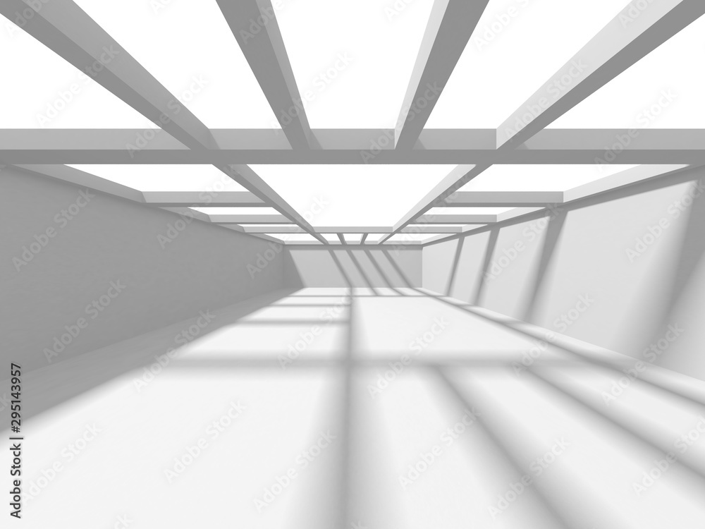 Obraz premium Futuristic White Architecture Design Background
