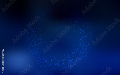 Dark BLUE vector background with astronomical stars. Blurred decorative design in simple style with galaxy stars. Pattern for astronomy websites.