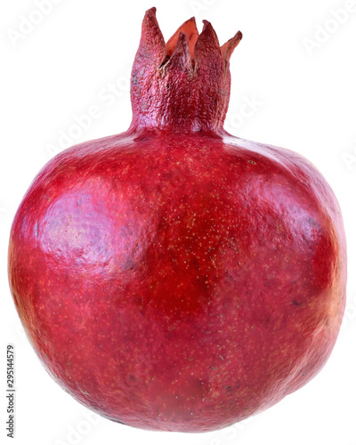 Ripe wet pomegranate isolated