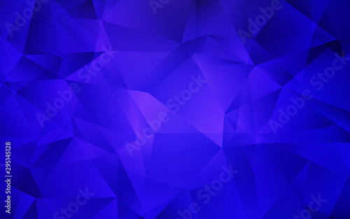 Dark BLUE vector polygonal background. A completely new color illustration in a polygonal style. Brand new design for your business.