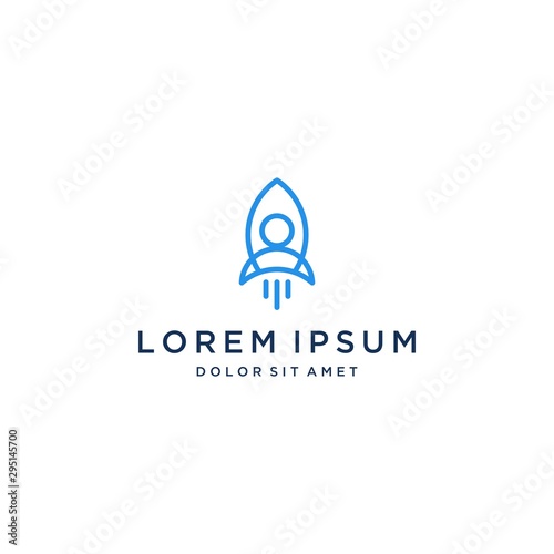 technology design logos, or rockets with people