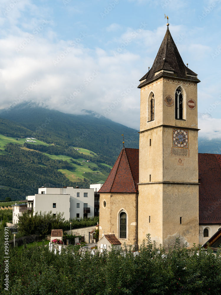 The church of Kortsch on a cloudy day in summer