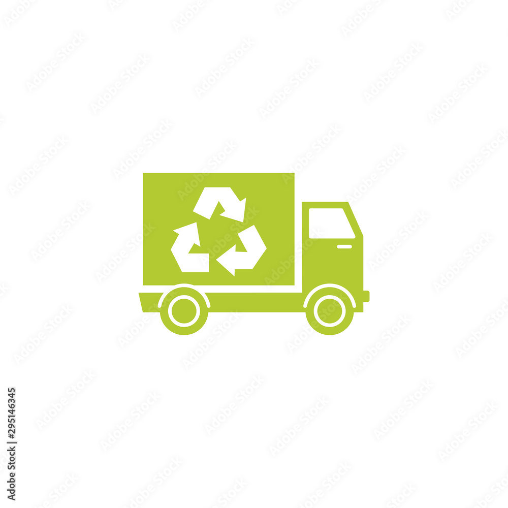 Naklejka premium truck eco friendly fill style icon