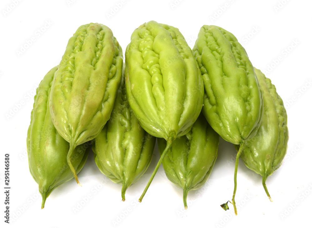 Balsam Pear Bitter Melon isolated on white background Balsam Pear Bitter Melon isolated on white background