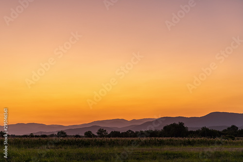 Abstract golden sunset at Georgia © Alexander