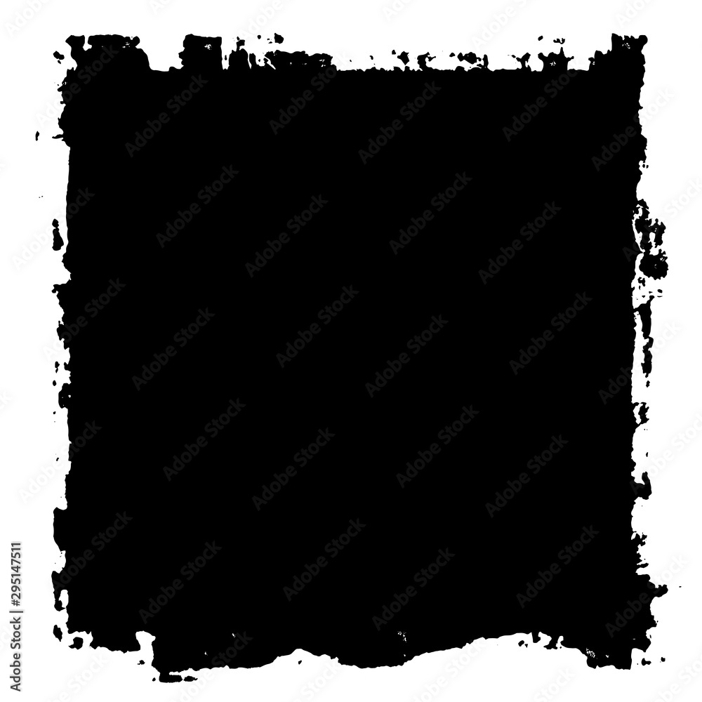 Obraz premium Grunge background black rectangular isolated on white background