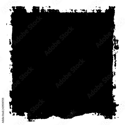 Grunge background black rectangular isolated on white background