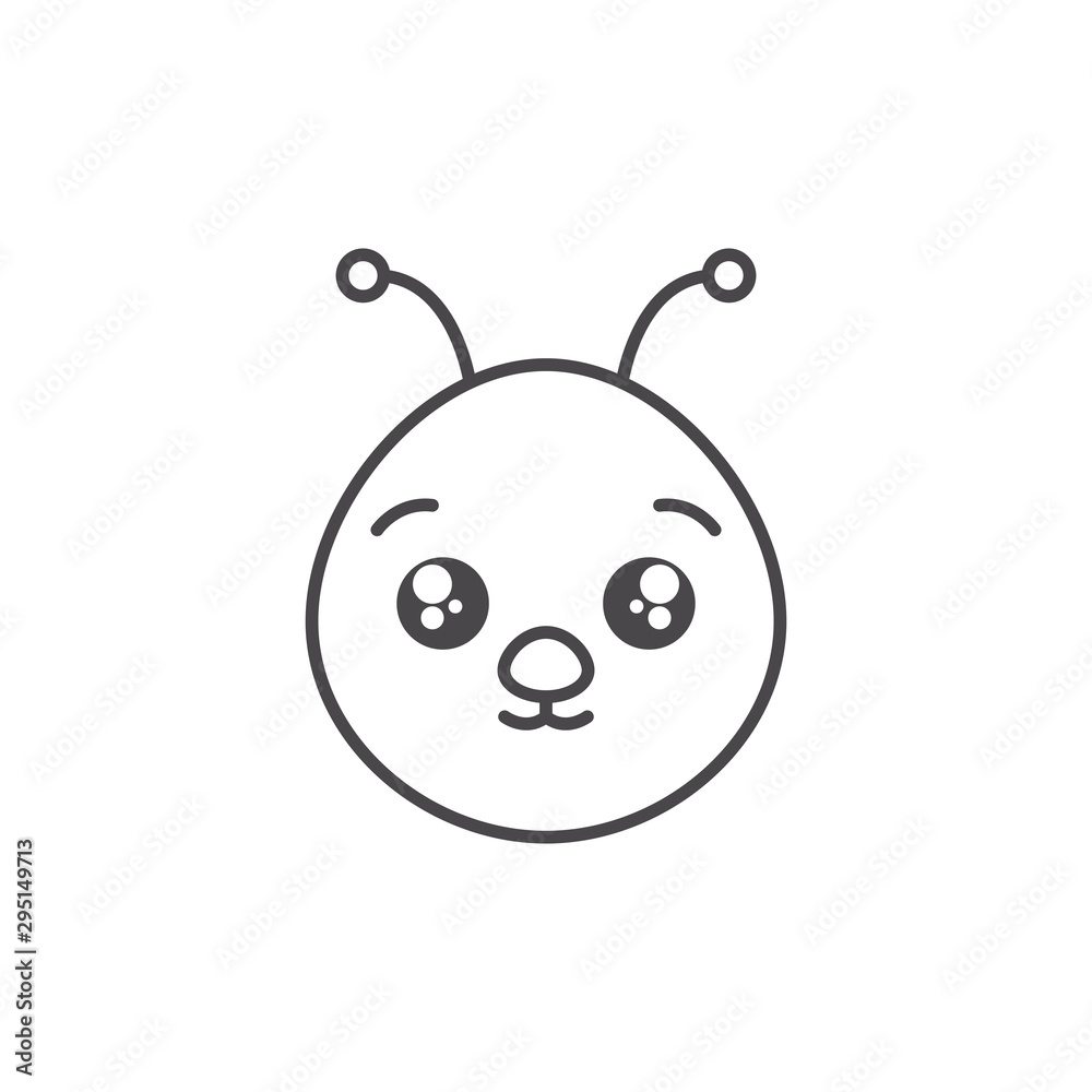 Fototapeta premium cute bee animal line style