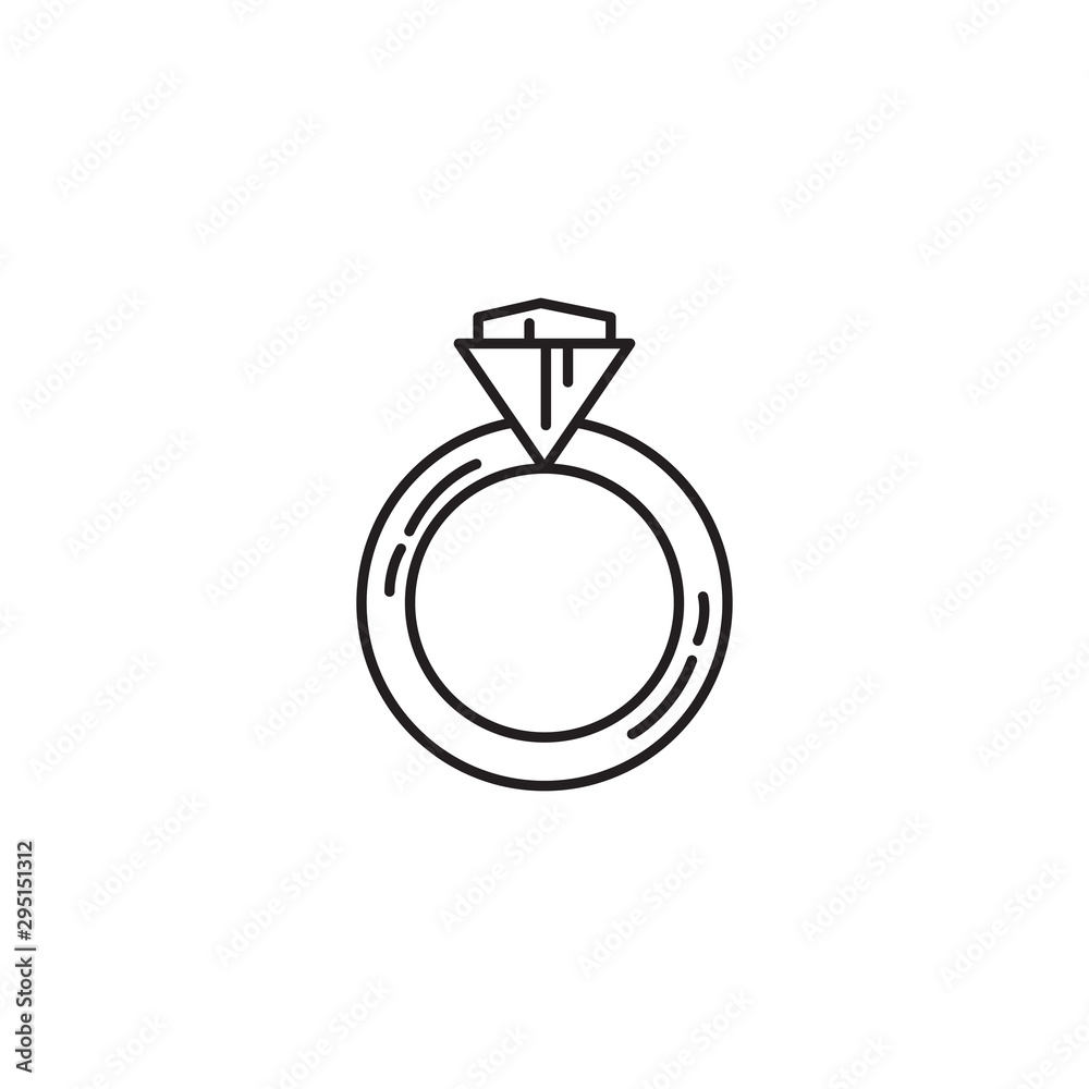 ring with diamond line icon ring with diamond line icon